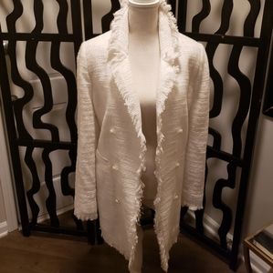DALIA 3/4 LENGTH FRAYED EDGE JACKET